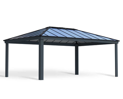 Dallas Gazebo 4.2m x 6.1m - Grey Frame With Grey Roof