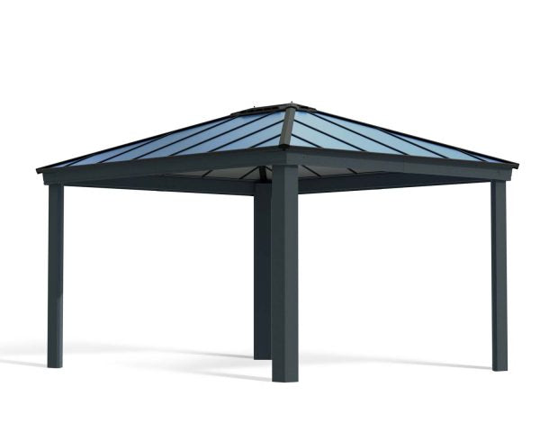 Dallas Gazebo 3.6m x 4.2m - Grey Frame With Grey Roof