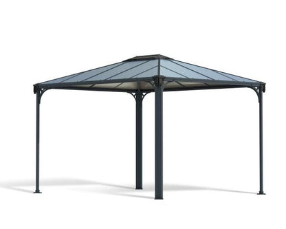 Martinique Gazebo 3m x 3.6m - Grey Frame With Grey Roof - mazeproducts