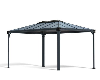 Martinique Gazebo 3m x 4.3m - Grey Frame With Grey Roof - mazeproducts