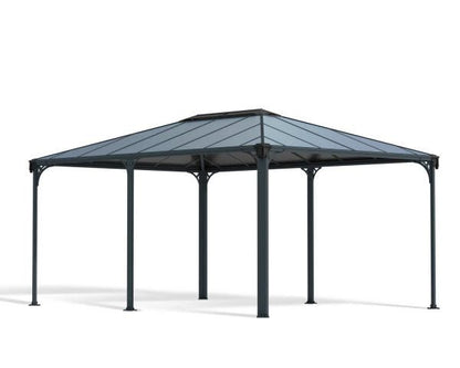 Martinique Gazebo 3.6m x 4.9m - Grey Frame With Grey Roof - mazeproducts