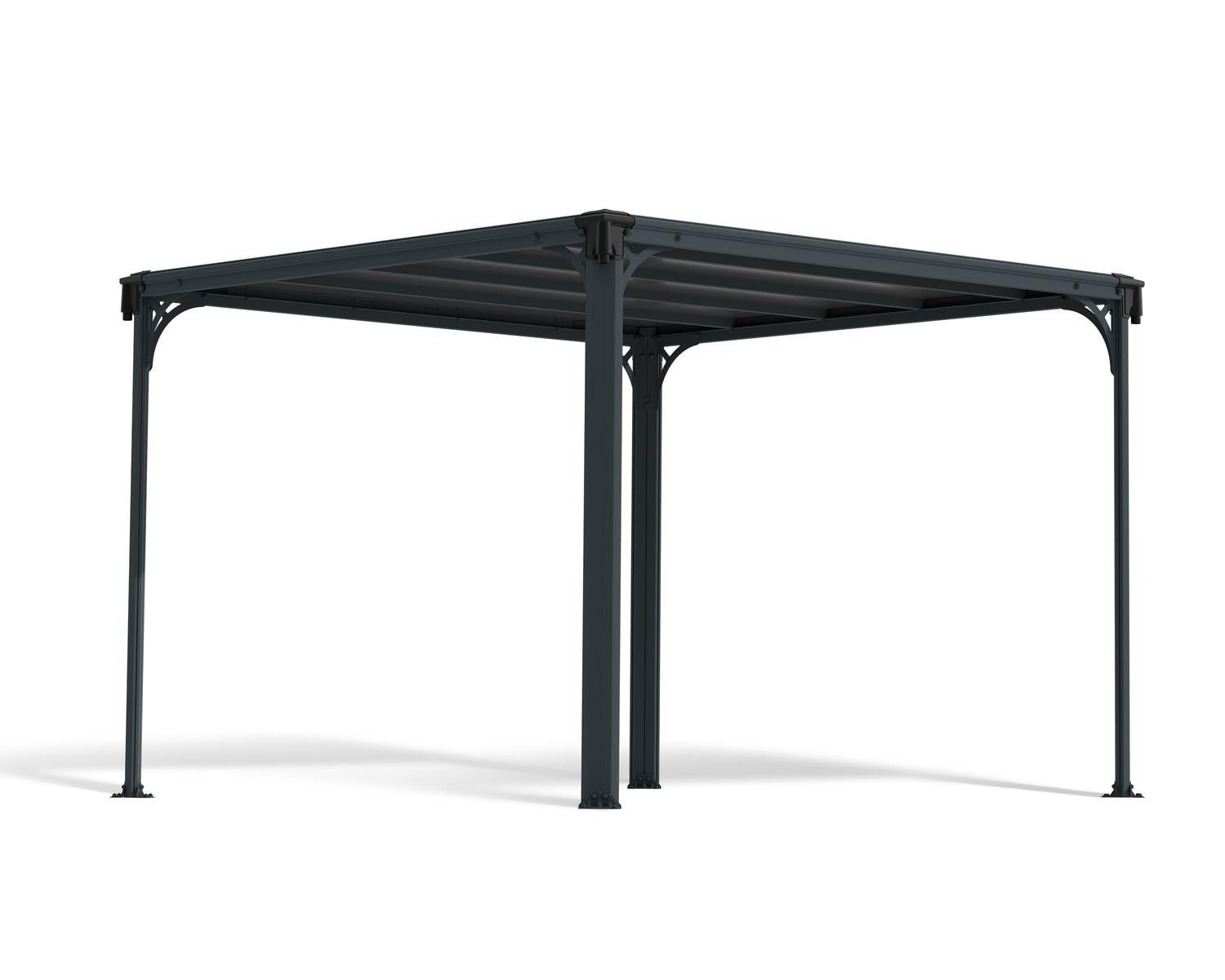 Milano Gazebo 3.1m x 3.1m - Grey Frame With Grey Roof - mazeproducts