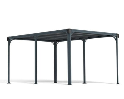 Milano Gazebo 3.1m x 4.3m - Grey Frame With Grey Roof - mazeproducts