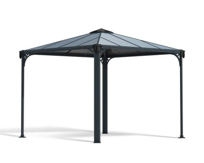 Palermo Gazebo 3m x 3m - Grey Frame With Grey Roof - mazeproducts