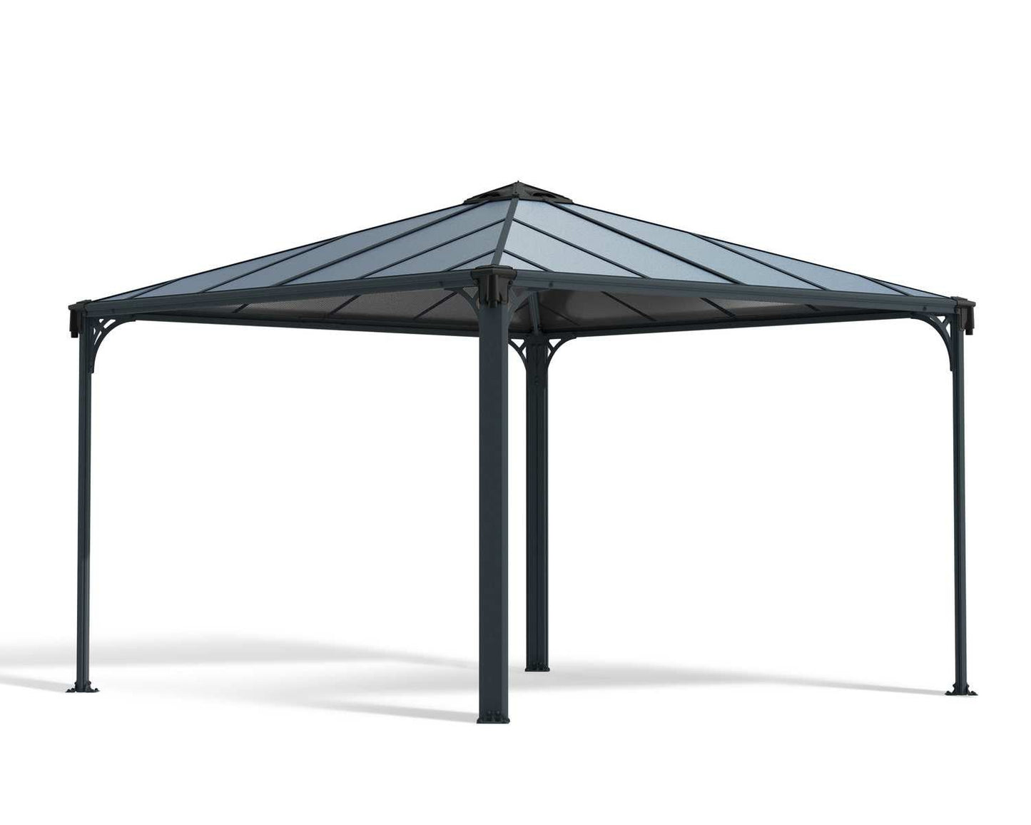 Palermo Gazebo 3.6m x 3.6m - Grey Frame With Grey Roof - mazeproducts