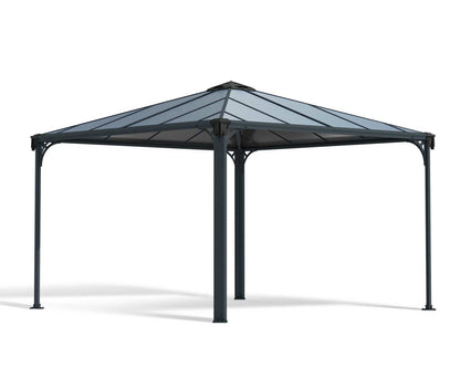 Palermo Gazebo 3.6m x 3.6m - Grey Frame With Grey Roof - mazeproducts