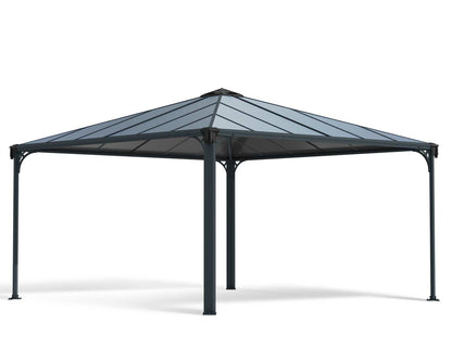 Palermo Gazebo 4.3m x 4.3m - Grey Frame With Grey Roof