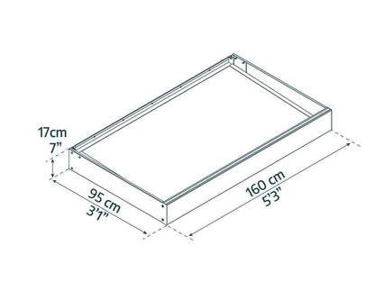 Sophia Door Awning 1.6m x 1m - White Frame With White Opal Panel - mazeproducts
