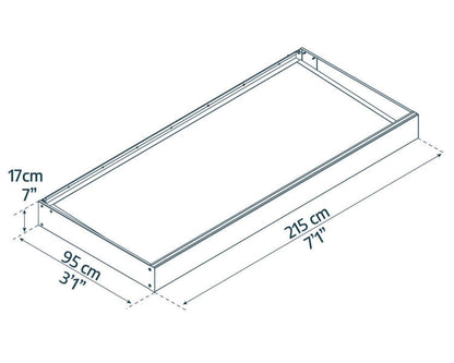 Sophia Door Awning 2.2m x 1m - White Frame With White Opal Panel - mazeproducts