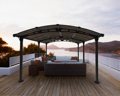 Tucson Gazebo 3.6m x 5.1m - Grey Frame With Grey Roof