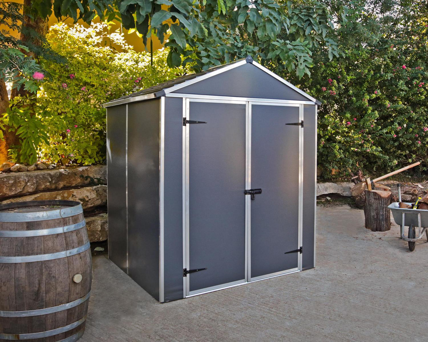 Rubicon Garden Shed 1.9m x 1.5m - Grey