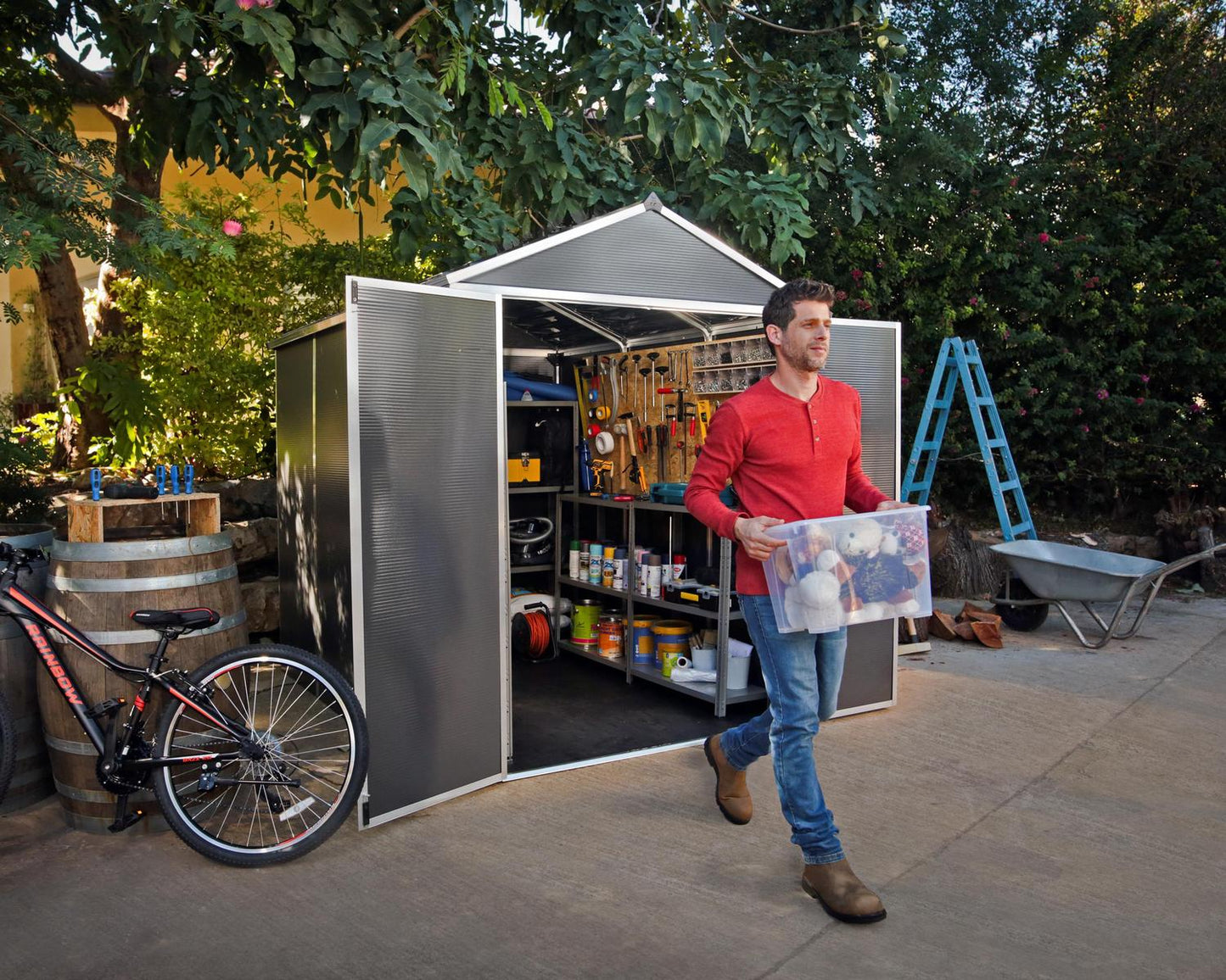 Rubicon Garden Shed 1.9m x 2.3m - Grey
