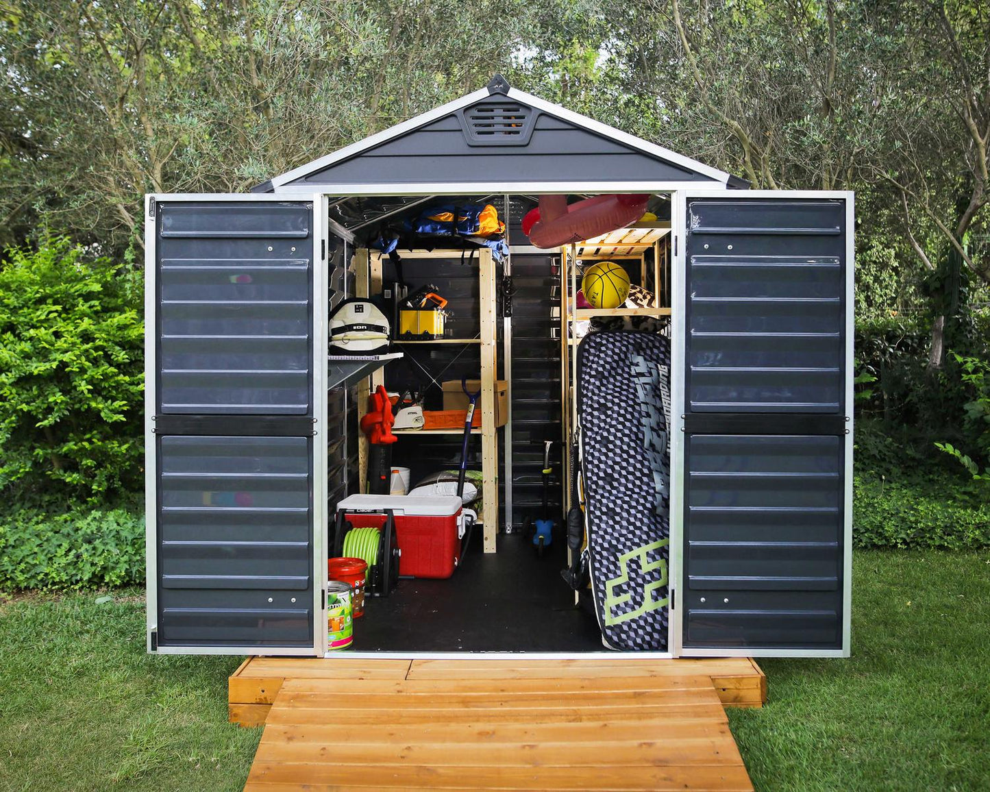 Skylight Garden Shed 1.9m x 2.3m - Midnight Grey