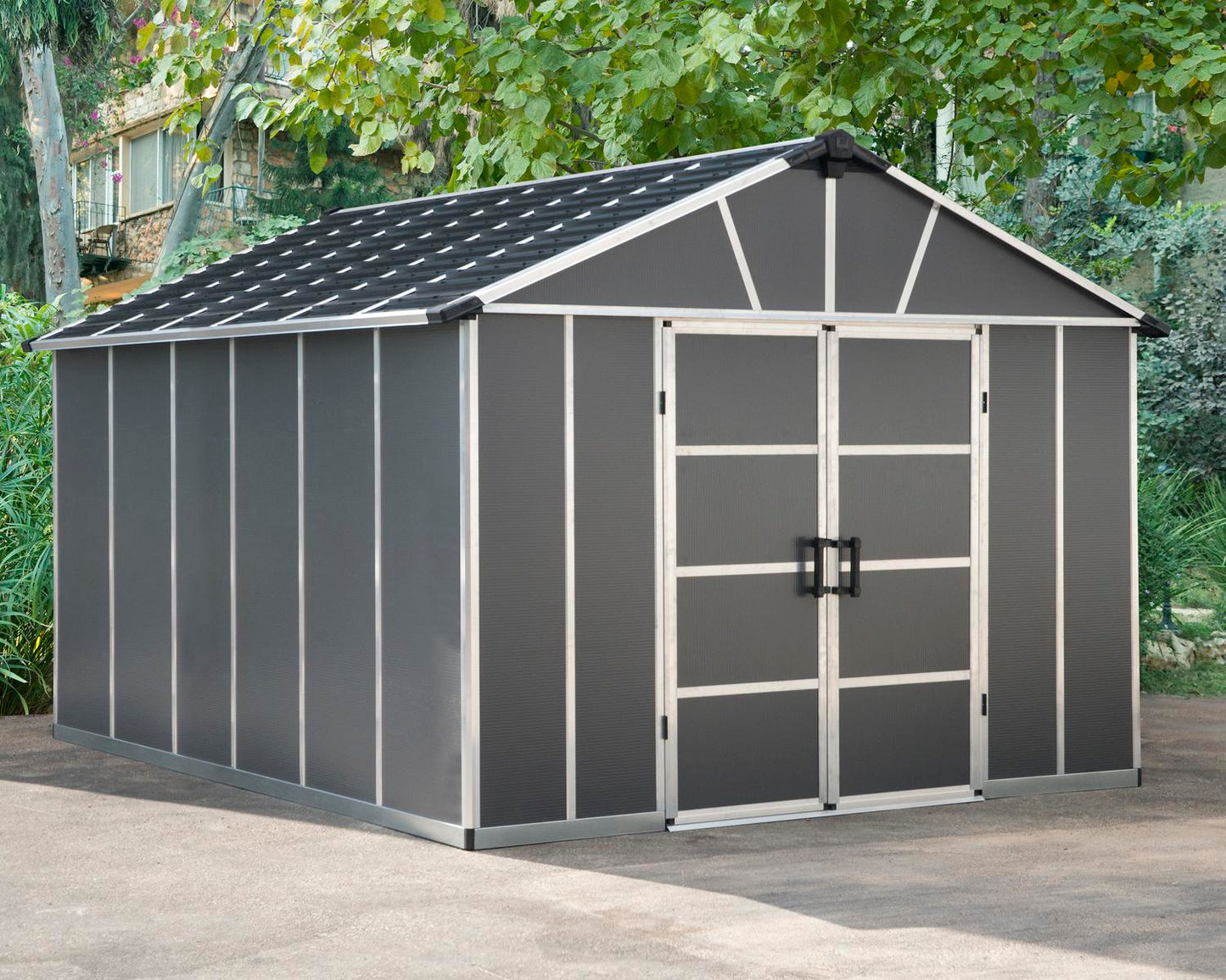 Yukon Garden Shed (NO FLOOR) 3.3m x 4m - Grey