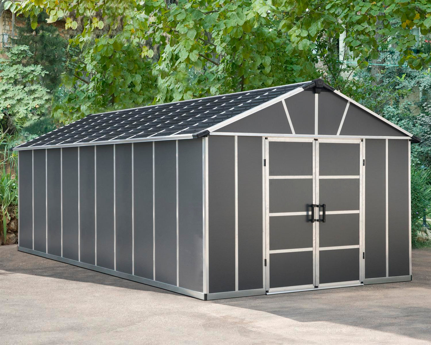 Yukon Garden Shed (NO FLOOR) 3.3m x 6.4m - Grey