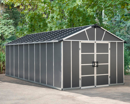 Yukon Garden Shed (NO FLOOR) 3.3m x 6.4m - Grey