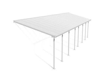 Feria Patio Cover 10.4m x 3m - White Frame With White Roof