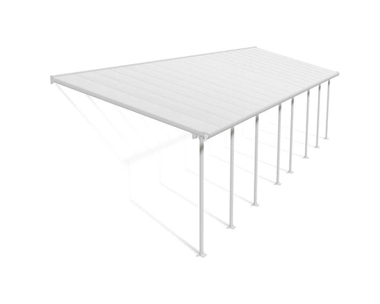 Feria Patio Cover 10.4m x 3m - White Frame With White Roof
