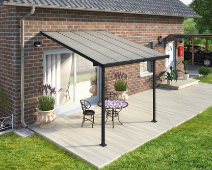 Feria 3m x 3m Patio Cover - White Aluminium Frame With Clear Polycarbonate