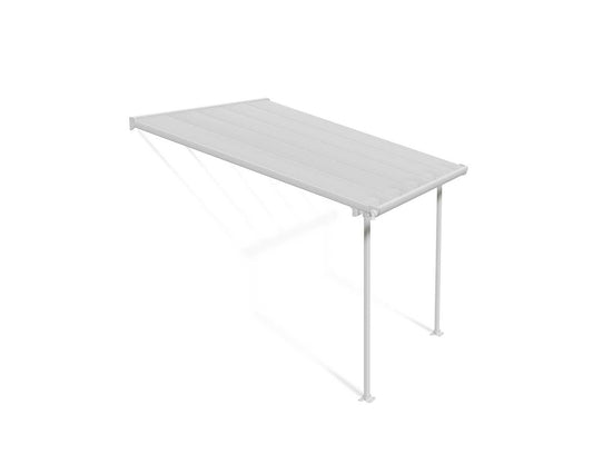 Feria 3m x 3m Patio Cover - White Aluminium Frame With Clear Polycarbonate