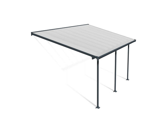 Feria Patio Cover 5.5m x 3m - Grey Frame With Clear Roof