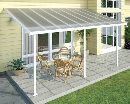 Feria Patio Cover 5.5m x 3m - Grey Frame With Clear Roof