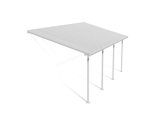 Feria Patio Cover 6.1m x 3m - White Frame With Clear Roof