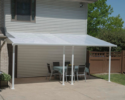 Feria Patio Cover 6.1m x 3m - White Frame With White Roof