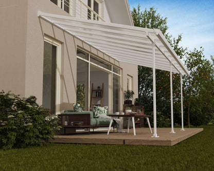 Feria Patio Cover 6.1m x 3m - White Frame With White Roof