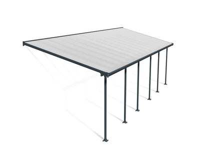 Feria Patio Cover 9.2m x 3m - Grey Frame With Clear Roof