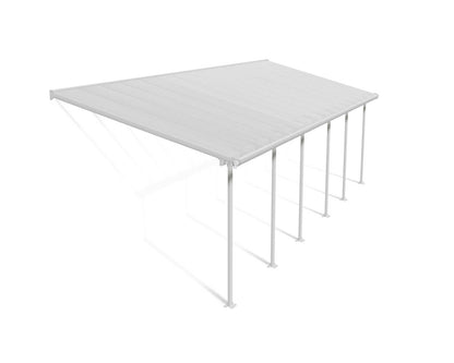 Feria Patio Cover 9.2m x 3m - White Frame With Clear Roof