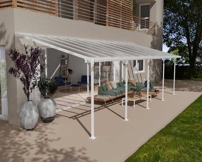Feria Patio Cover 9.2m x 3m - Grey Frame With Clear Roof