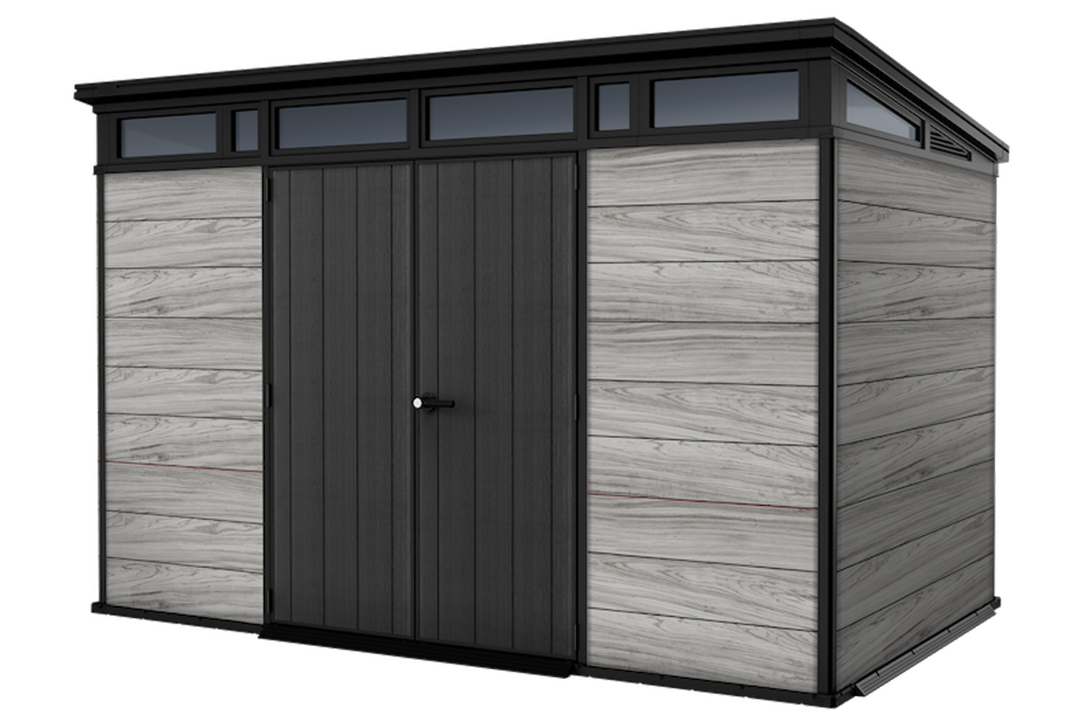 PRE ORDER: OCT - Keter Signature Pent 11x7 Shed - Stormgrey Look (3.4 x 2.2m)
