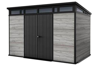 PRE ORDER: OCT - Keter Signature Pent 11x7 Shed - Stormgrey Look (3.4 x 2.2m)