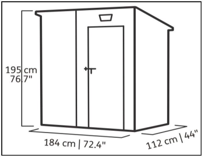 PRE ORDER: OCT. - Manor Pent Essential 6x4 Garden Shed - Dark Grey (1.8 x 1.1m)