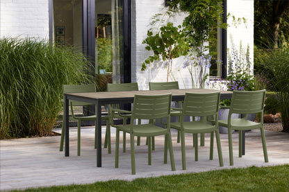PRE ORDER: SEP. - Keter Metaline Metal Look Dining Chair: Green - 6 Pack