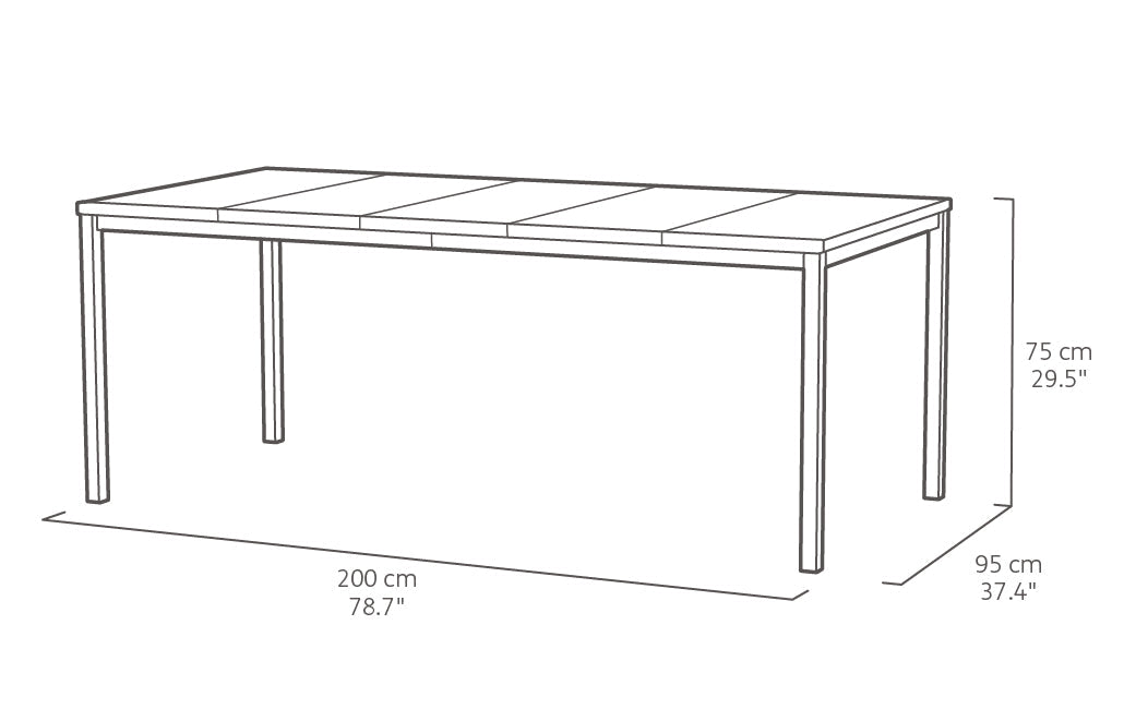 PRE ORDER: NOV. - Keter Signature Porto Dining Table - Walnut Look (2 x 0.9m)