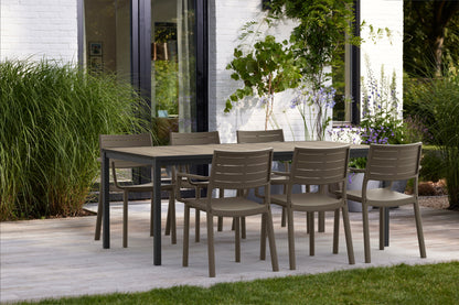 PRE ORDER: SEP. - Keter Metaline Metal Look Dining Chair: Cappuccino- 6 Pack