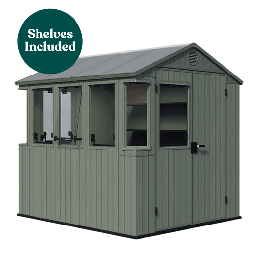 PRE ORDER: SEP. - Keter Potting 6x8 Shed - Green (1.9 x 2.4m)