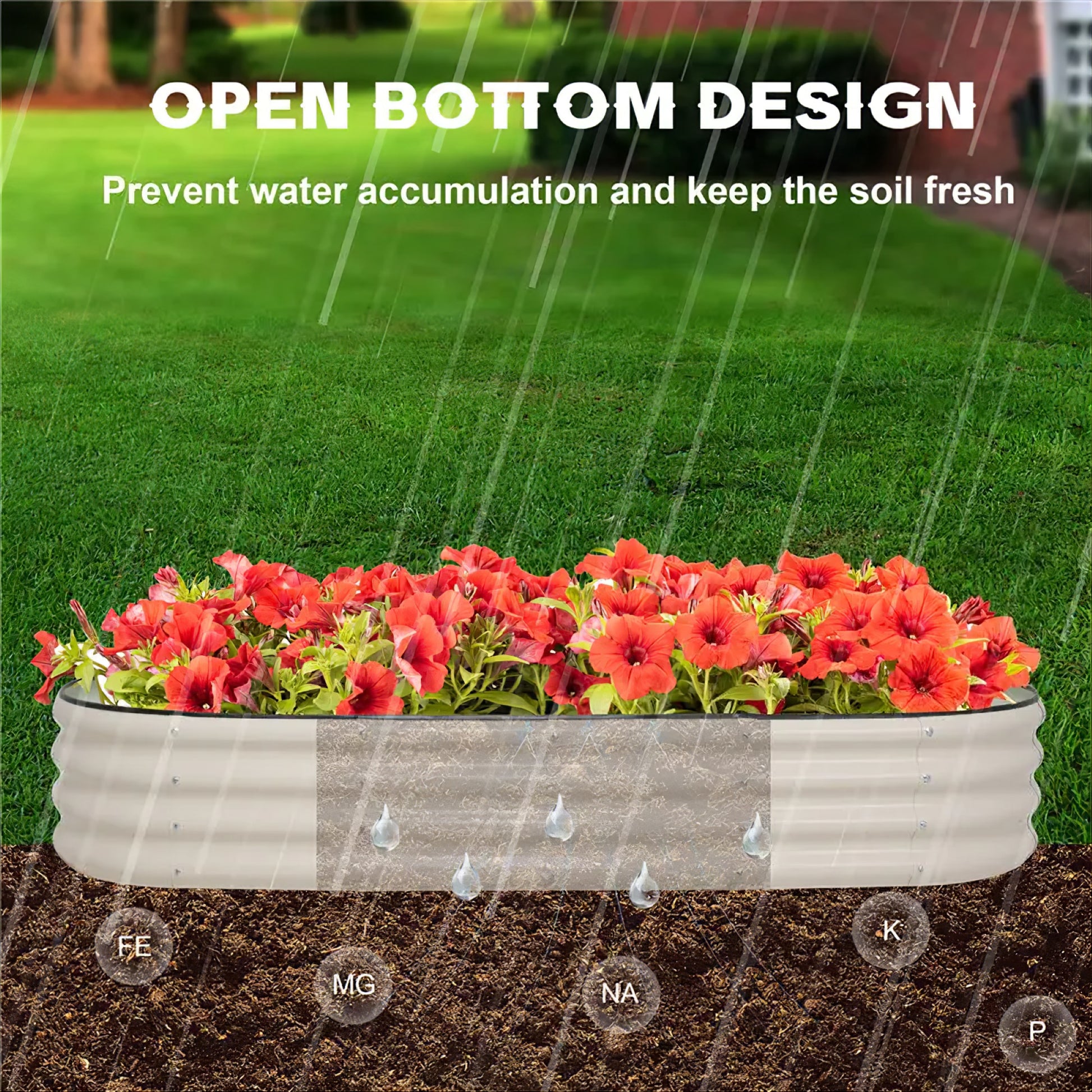 PRE ORDER: DEC. - Raised Garden Bed - W307 x D107 x H43cm - mazeproducts