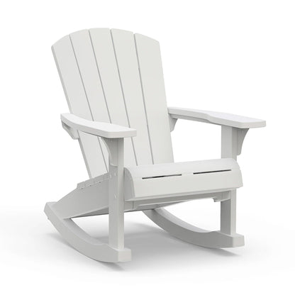 Keter Alpine Rocking Adirondack Chair - White