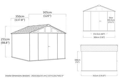 PRE ORDER: OCT. - Keter Stronghold Shed 10 x 11.5 (3 x 3.5m)