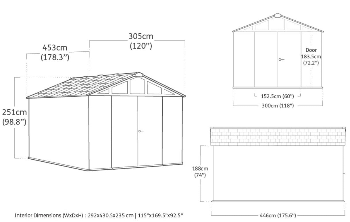 PRE ORDER: OCT. -  Keter Stronghold Shed 10 x 15 (3 x 4.5m)