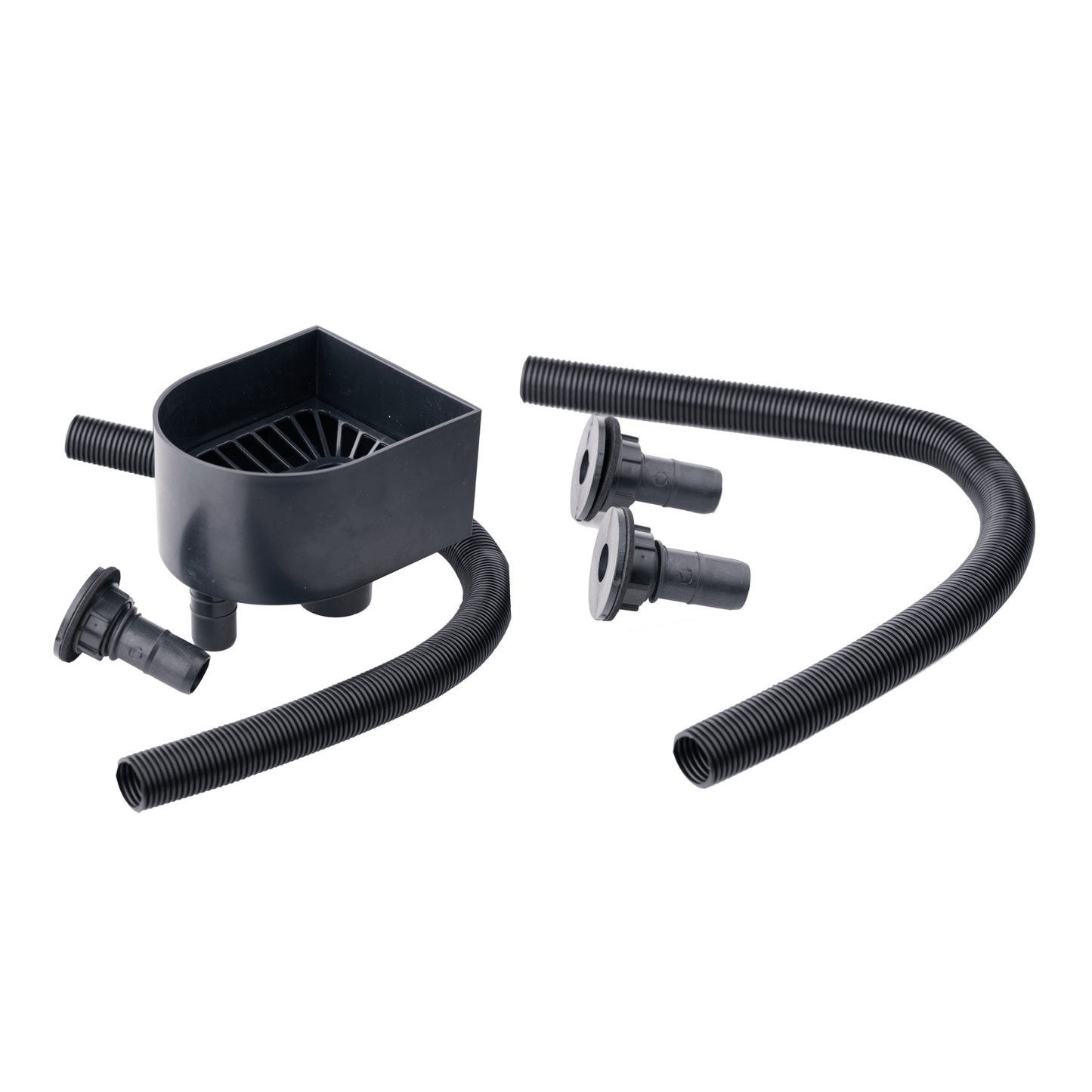 SMOOTH 200L Rainwater Tank x 2 Kit (with Linking Kit, Diverter & Stands) - mazeproducts