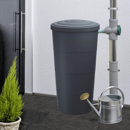 SMOOTH 200L Rainwater Tank x 2 Kit (with Linking Kit, Diverter & Stands) - mazeproducts