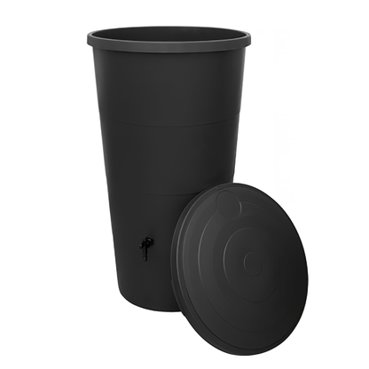 SMOOTH 200L Rainwater Tank x 2 Kit (with Linking Kit, Diverter & Stands) - mazeproducts
