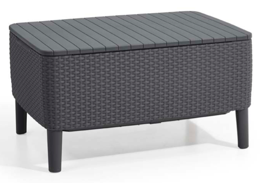 Keter Salemo Lounge Set With Storage Table - GRAPHITE