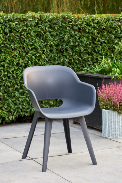Keter Akola Dining Chair  - Graphite -2 PACK