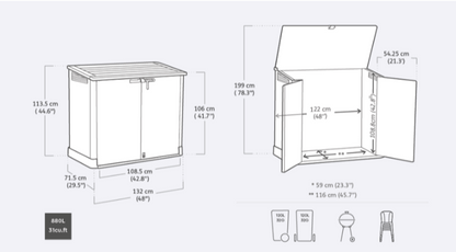 Store It Out Prime Shed 880L (at Bunnings Only)