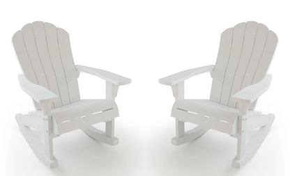 Keter Everest Rocking Adirondack Chair - White -  2 PACK